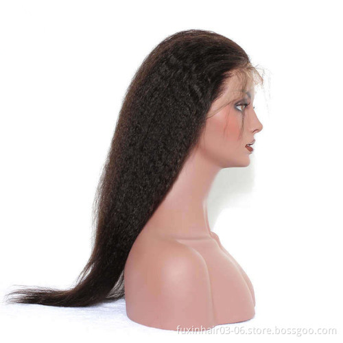 Human Hair 360 Lace Frontal Closure Remy Hair Hair WEAVING Machine Sew in 4a Kinky Straight Double Weft ALL Colors >=45% 8''-20'